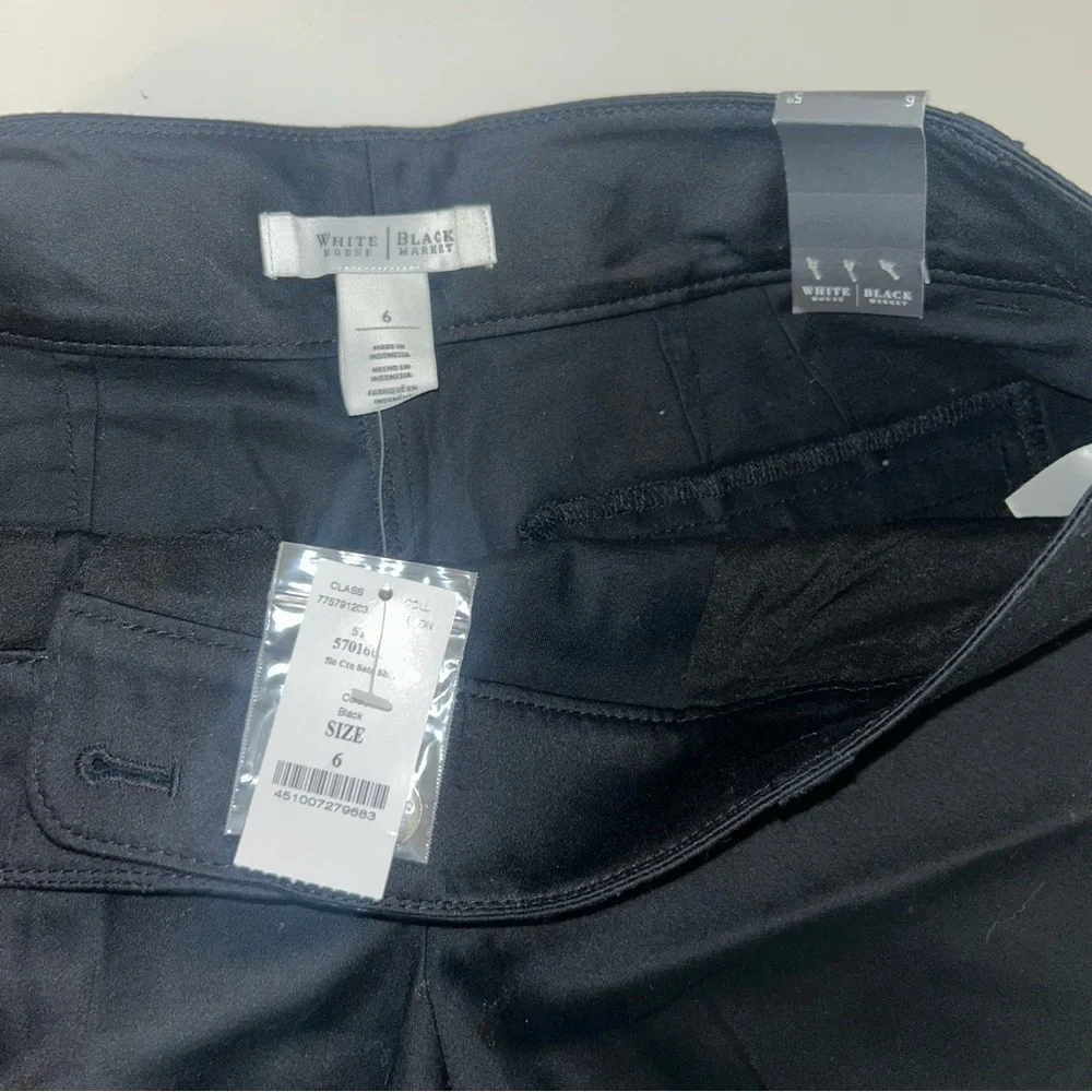 NWT White House Black Market black cuffed Classic Preppy Signature Shorts size 6 - Picture 2 of 7